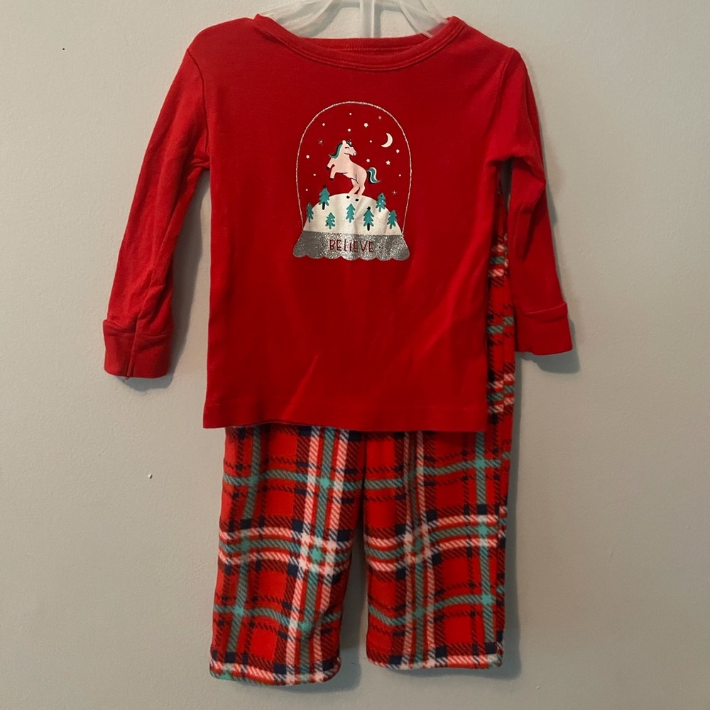Cat & Jack Christmas pajamas. 12 months.